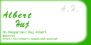 albert huj business card